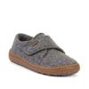 Hausschuh FRODDO "BAREFOOT WOOLY", Kinder, Gr. 22, grau, Wolle, Basic, Schuhe, Klettschuh, Kindergartenschuh mit Wollfutter