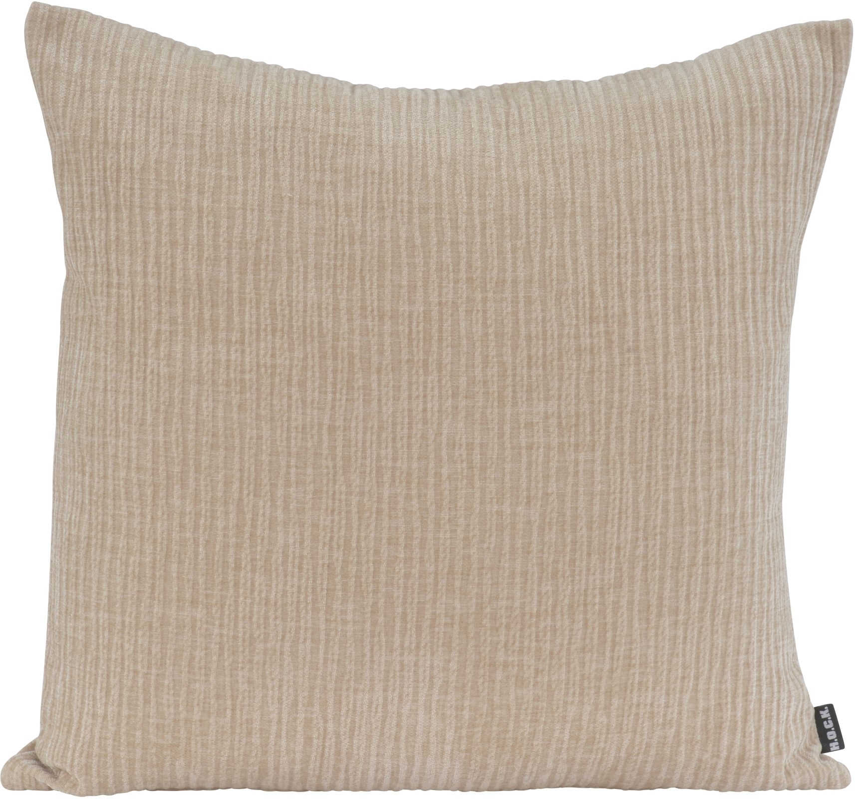 Dekokissen H.O.C.K. "Jonny", taupe, unifarben, B:45cm H:10cm L:45cm, Obermaterial: 100% Polyester. Füllung: 100% Polyester, Dekokissen_Sitzkissen_Kissenhüllen, Cordkissen inkl. Füllung, 45x45cm, Dekokissen, strukturiert Image