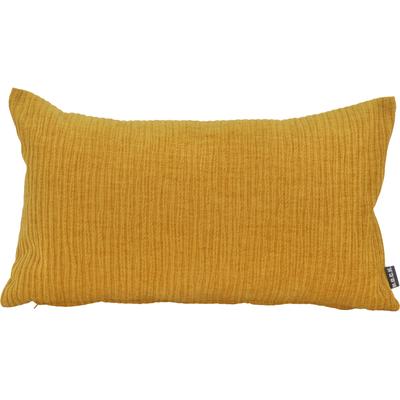 Dekokissen H.O.C.K. "Jonny", gelb (mais, gelb, unifarben), B:50cm H:10cm L:30cm, Obermaterial: 100% Polyester. Füllung: 100% Polyester, Dekokissen_Sitzkissen_Kissenhüllen, Cordkissen inkl. Füllung, 45x45cm, Dekokissen, strukturiert Image