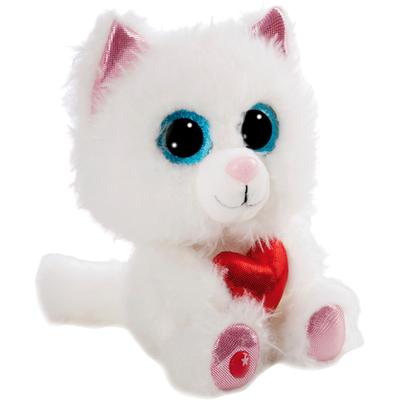 Kuscheltier NICI "Glubschis, Katze Pawdi Meow, 15 cm schlenkernd", weiß, Plüschfiguren, KinderB:10cm H:15cm L:8,5cm, Polyester, B:10cm H:15cm L:8,5cm Image