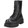 Schnürstiefelette STEVE MADDEN "STEVE MADDEN Stiefelette Leder", Damen, Gr. 40, schwarz, Leder, casual, Schuhe