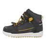Winterstiefel TROLLKIDS "KIDS GRYLLEFJORD MID CUT", Gr. 30, schwarz (anthrazit, golden gelb), Leder, Synthetik, mehrfarbig, sportlich, Schuhe, wasserdicht, Klettverschluss, reflektierende Details