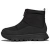 Winterboots FITFLOP "NEO-D-HYKER", Damen, Gr. 37, all schwarz, deep gold, Textil, Polyester, sportlich, Schuhe, Snowboots, Schlupfboots mit Fleeece-Futter