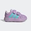 Sneaker ADIDAS SPORTSWEAR "ADIDAS DISNEY FROZEN GRAND COURT KINDER", Gr. 27, powder plum, flash aqua, powder plum, Synthetik, sportlich, Schuhe