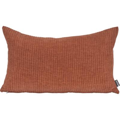 Dekokissen H.O.C.K. "Jonny", rot (rostrot, unifarben), B:50cm H:10cm L:30cm, Obermaterial: 100% Polyester. Füllung: 100% Polyester, Dekokissen_Sitzkissen_Kissenhüllen, Cordkissen inkl. Füllung, 45x45cm, Dekokissen, strukturiert Image