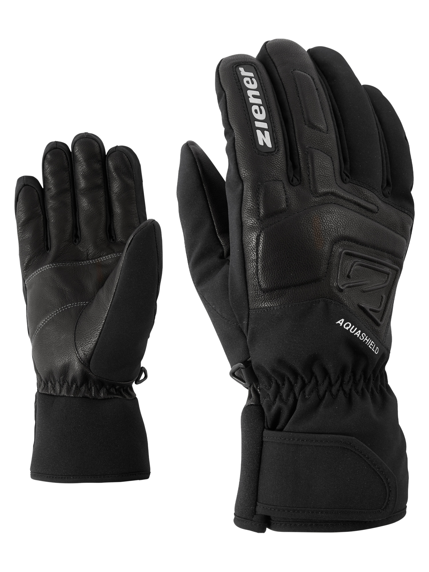 Skihandschuhe ZIENER "GLYXUS-Z AS glove man", Herren, Gr. 10.5, schwarz, Materialmix, Handschuhe Image