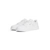 Plateausneaker TOMMY HILFIGER "TH SPORTY CUPSOLE LEATHER", Damen, Gr. 40, weiß, Leder, unifarben, sportlich, Schuhe, Freizeitschuh, Halbschuh, Schnürschuh mit seitlichem Logo