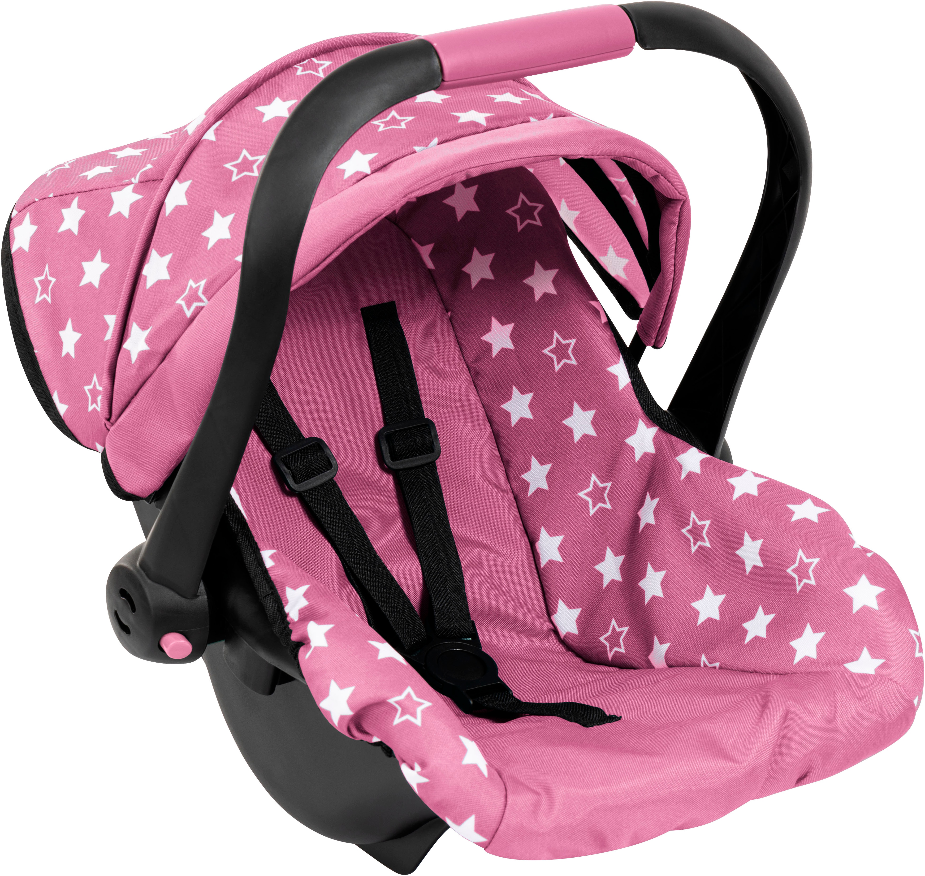Puppen Autositz BAYER, sterne altrosa, Puppenausstattungen, KinderB:34cm H:38cm T:45cm, Kunststoff, Metall, mit Dach, B:34cm H:38cm T:45cm Image