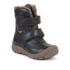 Winterstiefel FRODDO "LINZ WOOL TEX HIGH", Kinder, Gr. 27, blau (dunkelblau), Glattleder, klassisch, Schuhe, Klettstiefel, Snowboots mit Wollfutter