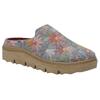 Hausschuh JOSEF SEIBEL "Charmaux 01", Damen, Gr. 41, grau (grau multi), Filz, geblümt, Basic, Schuhe, Pantoffel, Slipper mit Plateausohle
