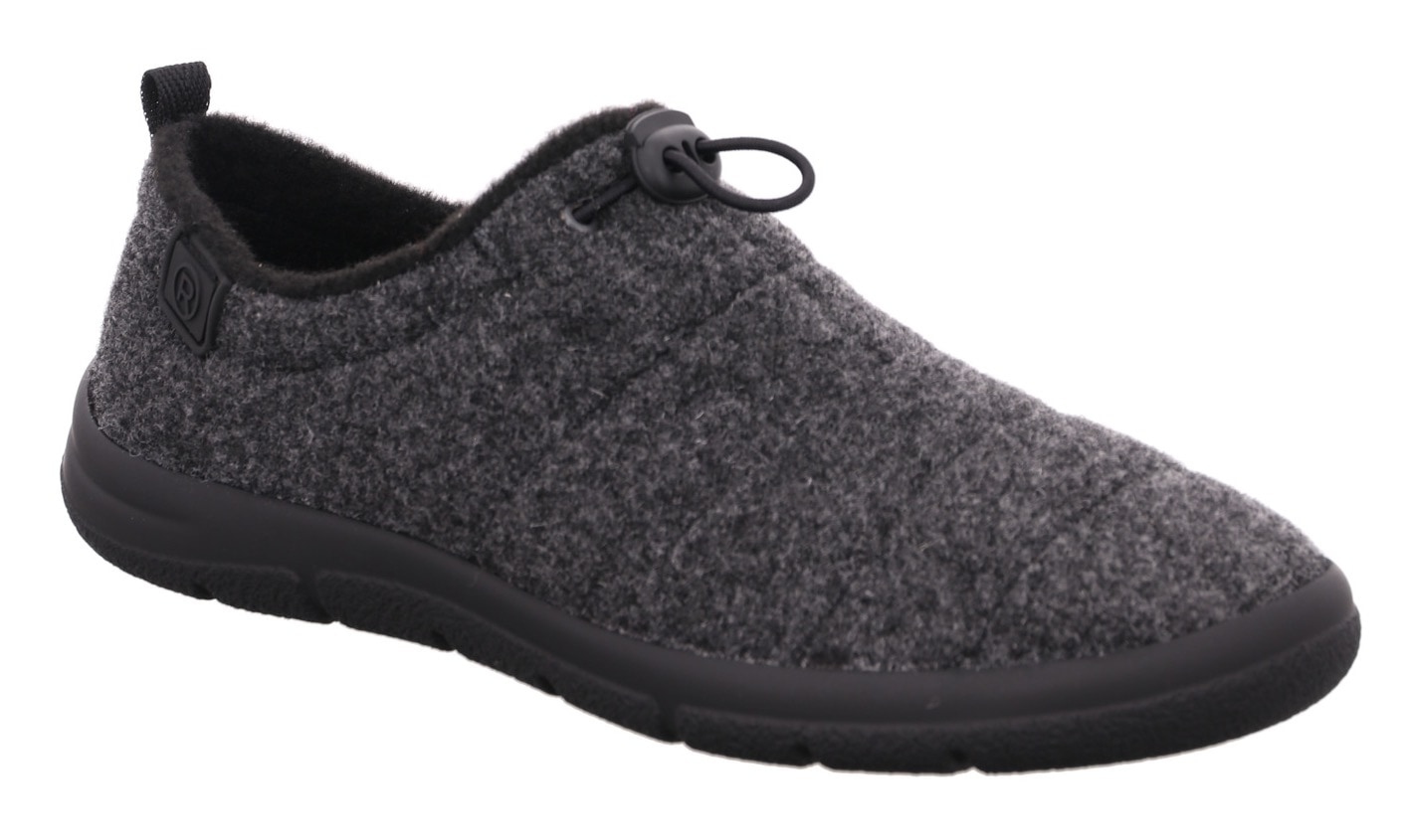 Hausschuh ROHDE "H.OLBIA", Herren, Gr. 41, anthrazit, Filz, meliert, Basic, Schuhe, Hausschuh, Homeslipper, Schlupfschuh mit Schnellverschluss