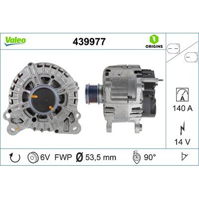 Valeo Generator [Hersteller-Nr. 439977] für Audi, Seat, Skoda, VW Image
