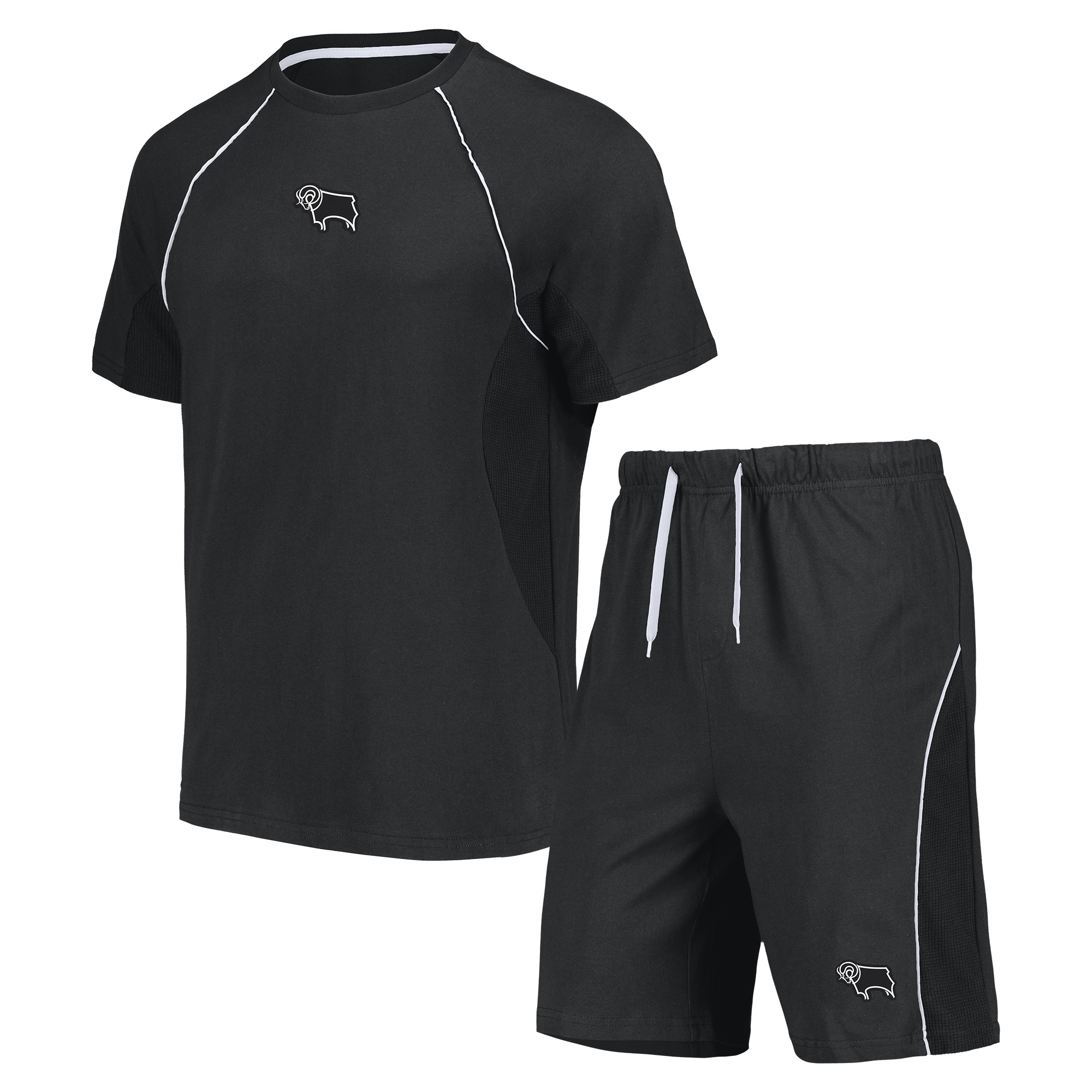 Derby County Kurzer Pyjama – Schwarz – Herren Image