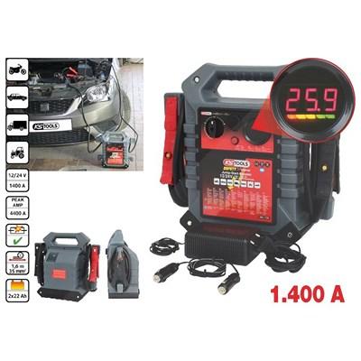Ks Tools 12 V + 24 V Batterie-Booster, mobiles Starthilfegerät 1400 A [Hersteller-Nr. 550.1720]