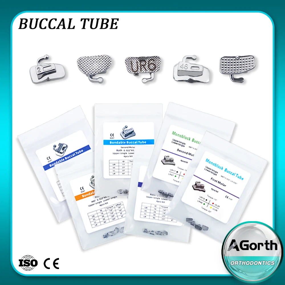 10 Beutel kieferorthopädische zahnärztliche Bukkalröhrchen Bondable Roth/MBT 0,022 1./2. Bondable Mesh Base Zahnmedizinische Materialien Image