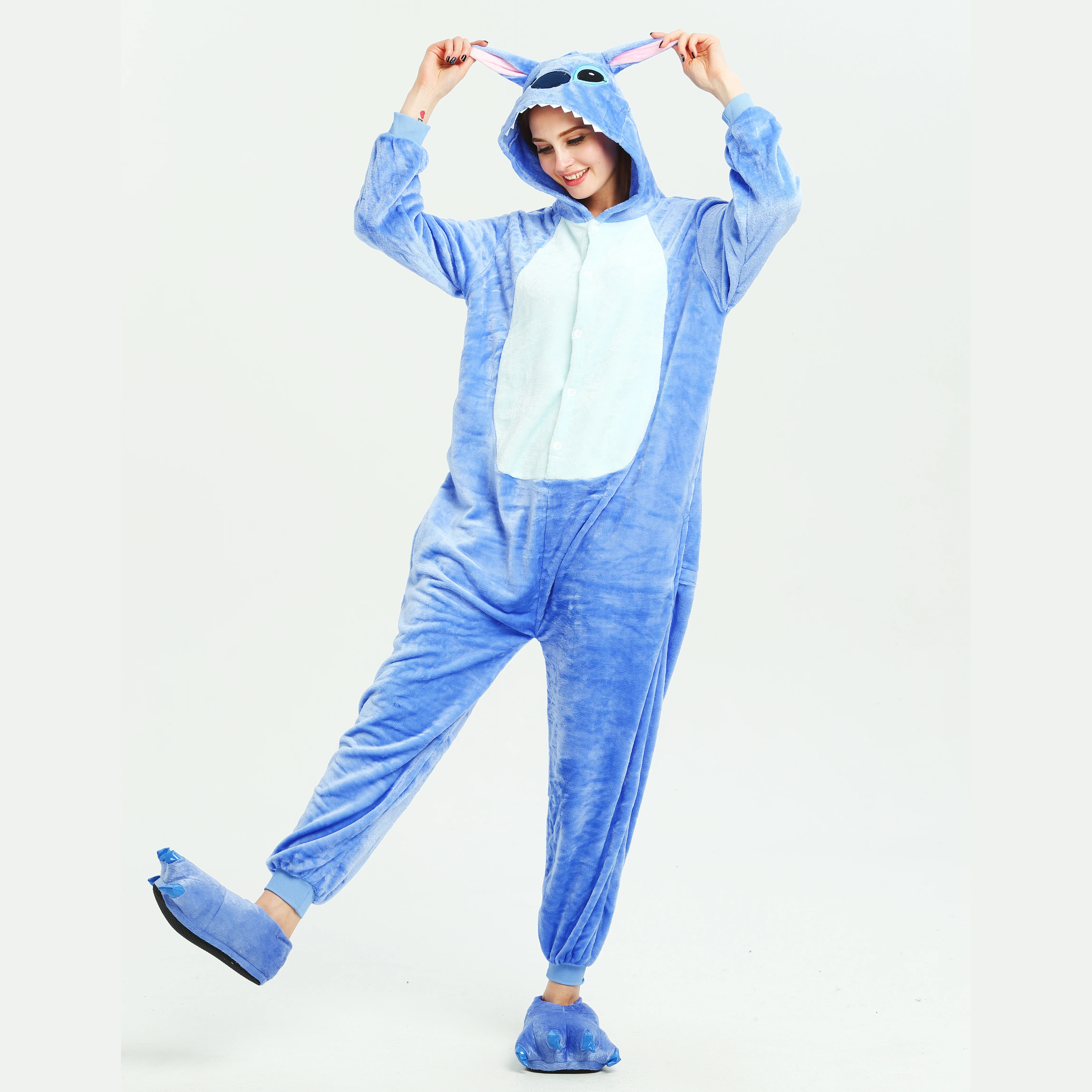Kigurumi Stich Cartoon Pyjamas Onesies Erwachsene Frauen Männer Tier Pyjamas Overalls Weihnachten Halloween Cosplay Party Kostüme Image