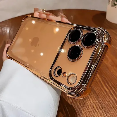 Luxuriöse, transparente Stoßstangenhülle für iPhone 17, 16, 15, 14, 13, 12, Pro Max Plus 17, Air Phone Cases, stoßfeste, klare Rückseite