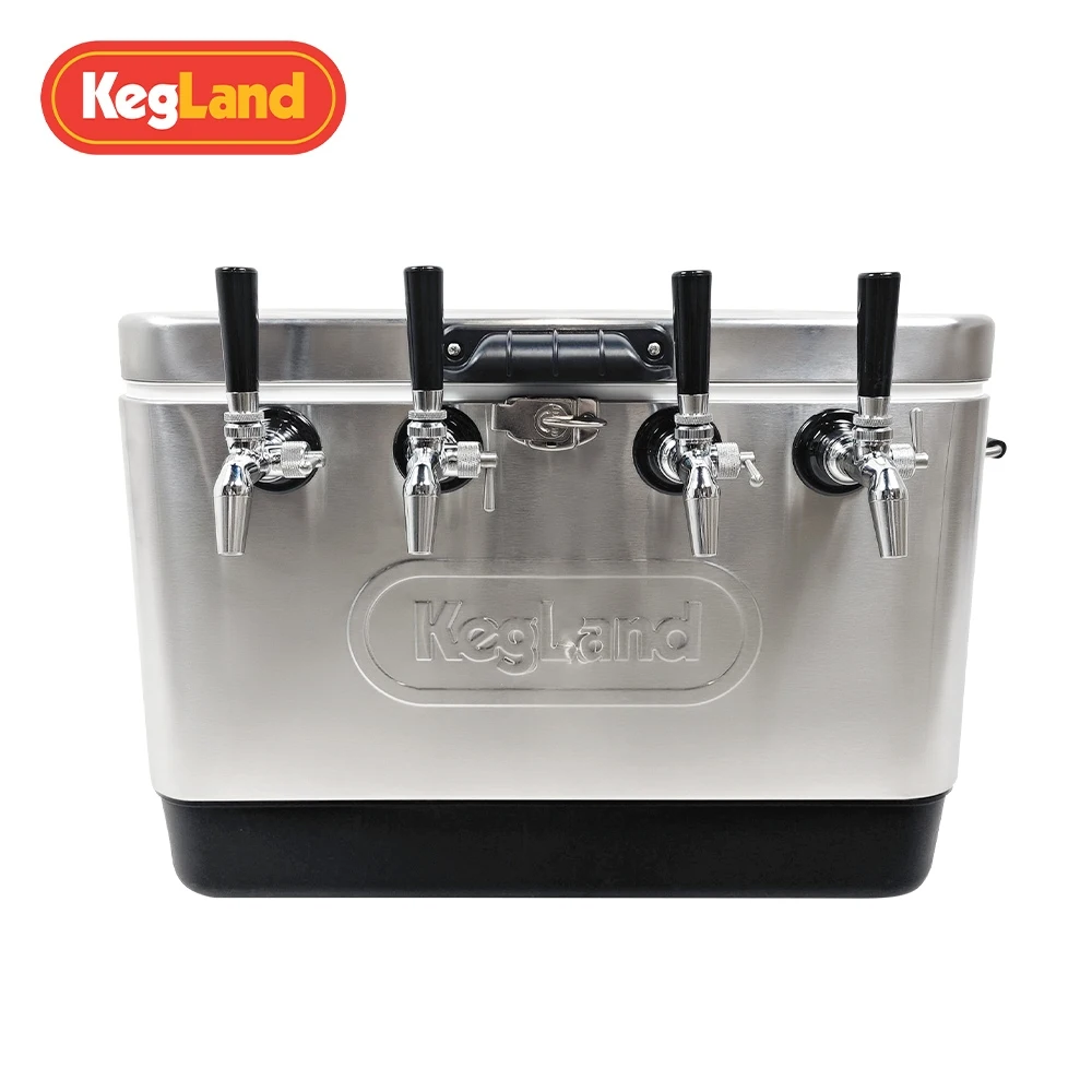 KegLand Four Tap SS Jockey Box Starter Kit Craft Beer Kühlbox mit 4*Beer Tap (KL15523) Home Brewing Image