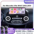 Auto Radio Stereo Multimedia Video GPS CarPlay Lettore di Navigazione Per Benz Vito W447 2014-2022 12.3 "Android 15 Auto 4G BT strumenti