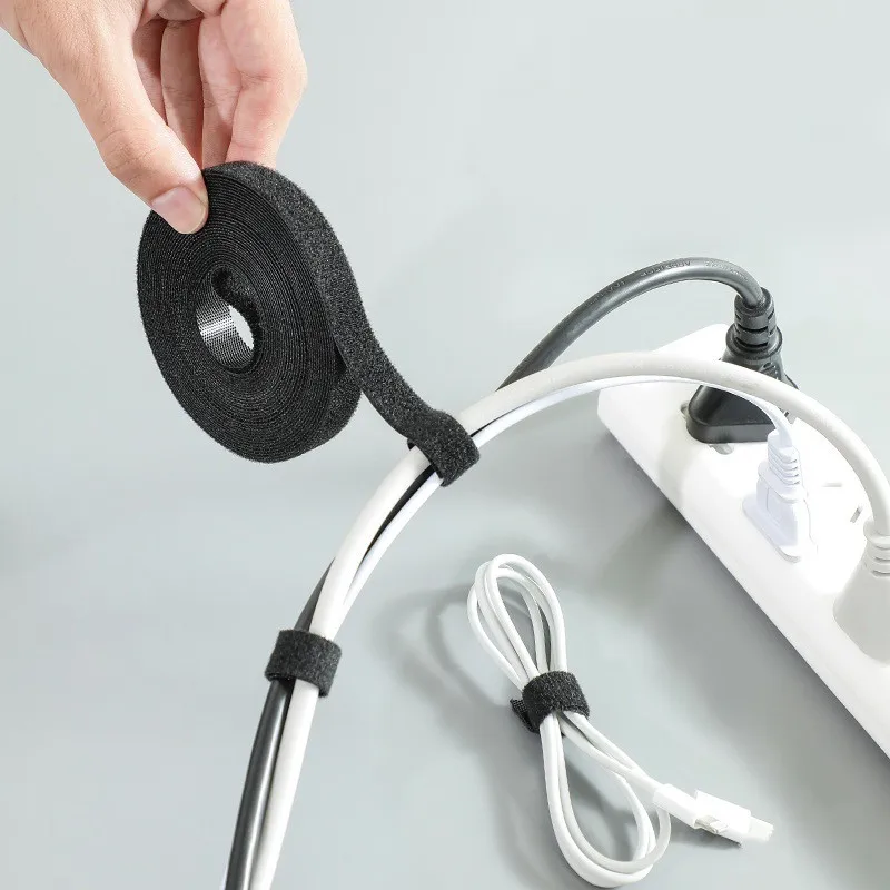 Magic Sticker Tape Datenkabelmanagement Selbstklebend Extra starker doppelseitiger Kleber mit Aufkleber-Aufbewahrungsband 5 m Image