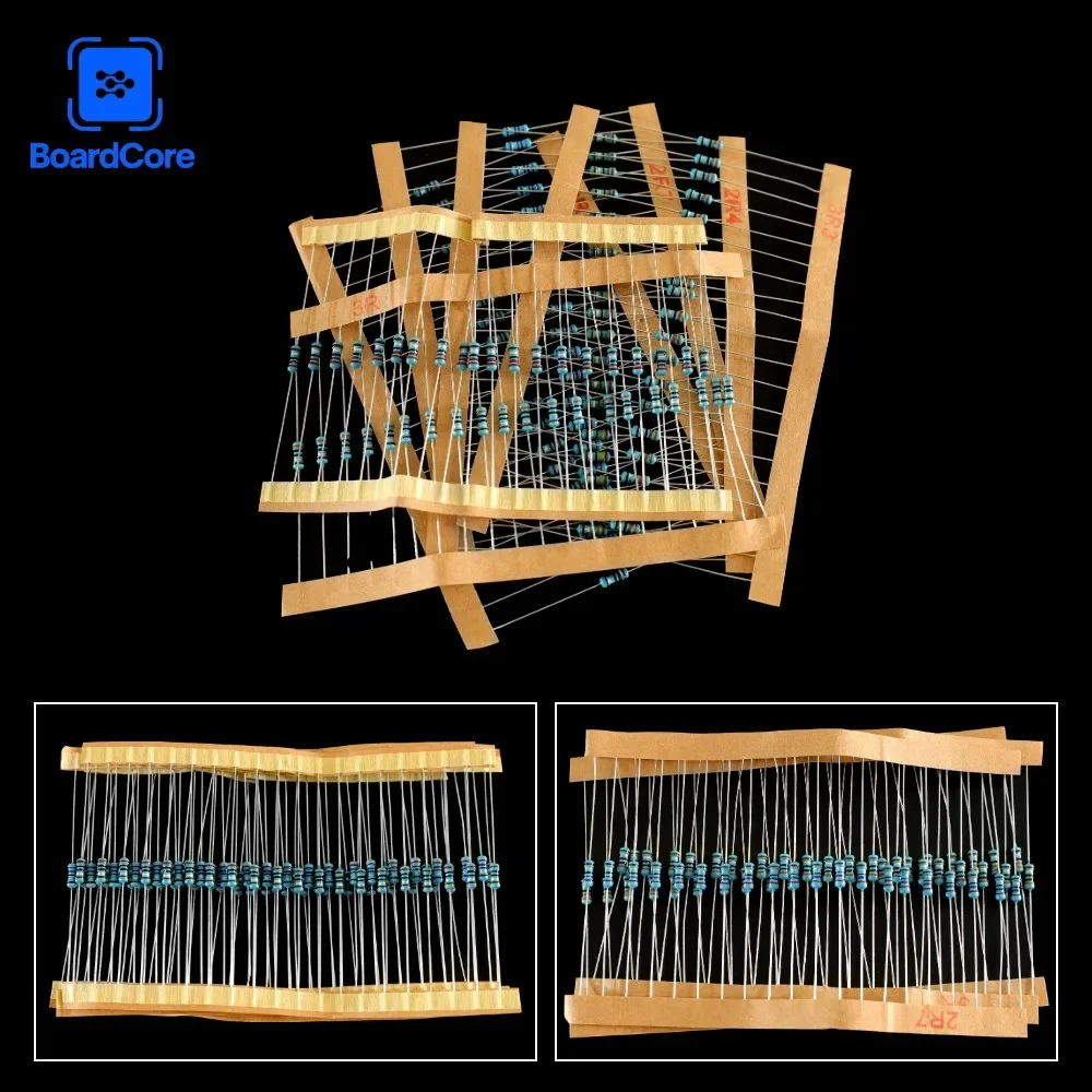 120PCS Metallschichtwiderstand 1/4W 1% Ohm Widerstandssatz 2 Ohm 2,2 Ohm 2,4 Ohm 2,7 Ohm 3 Ohm 3,3 Ohm Auto-Airbag-Reparatur-Widerstandsset Image