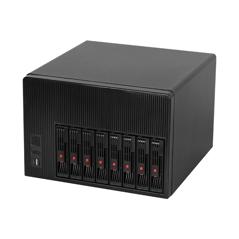 NAS Mini PC Intel N150 4/6/8-Bays 2,5/3,5 Zoll HDDs DDR5 RAM M.2 NVMe SSD 3x Ethernet Typ-C TF-Kartensteckplatz Windows10/11 NAS OS