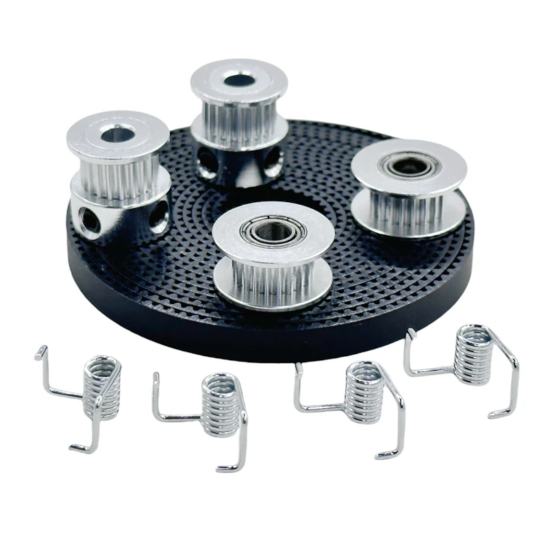 3D-Druckerteile 2x GT2 Riemenscheibe 20 Zähne Bohrung 5mm 2 Meter GT2 6mm Zahnriemen 2x Spannrolle 4x Spanner für 3D-Drucker-Zubehör-Kit Image