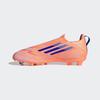 Fußballschuh ADIDAS PERFORMANCE "F50 LEAGUE LACELESS FIRM/MULTI-GROUND E KINDER", Gr. 37, beam orange, lucid blau, cloud weiß, Synthetik, Textil, sportlich, Schuhe, geeignet für Rasen- und Kunstrasenplätze