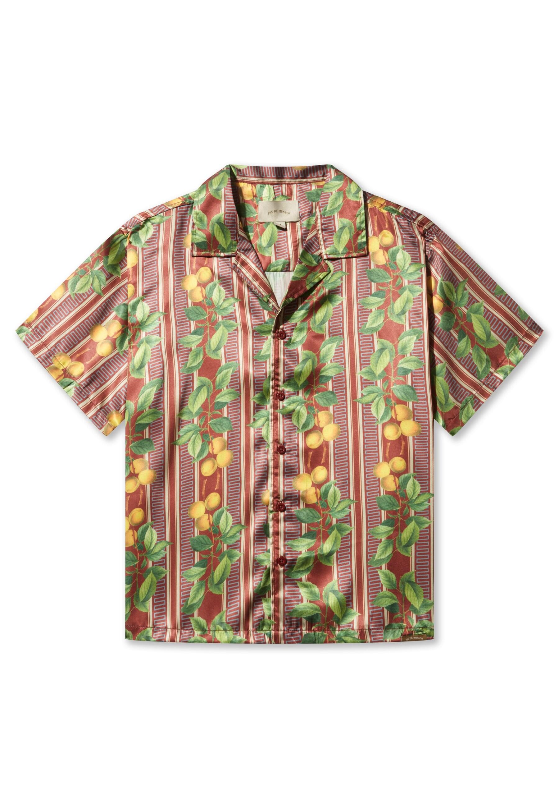 Langarmhemd PAS DE MONACO "Pas De Monaco FRUITS CUBAN SHIRT", Herren, Gr. XXL, US-Größen, fruits, 100% Polyester, mehrfarbig, normal, Hemden Image