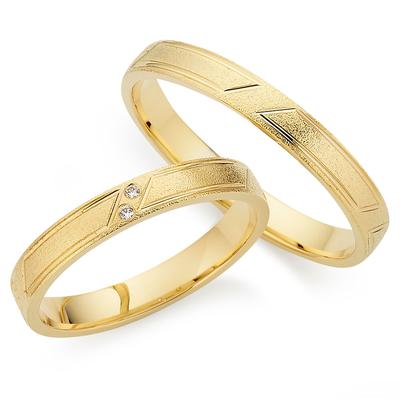 Trauring PHÖNIX "Schmuck, Partnerring, Ehering, Verlobungsring, Freundschaftsring" Gr. 53, gold (gelbgoldfarben), Fingerringe, 53, ohne Brillant, Silber 925 (Sterlingsilber), 3mm, Made in Germany - wahlweise mit oder ohne Brillant Image