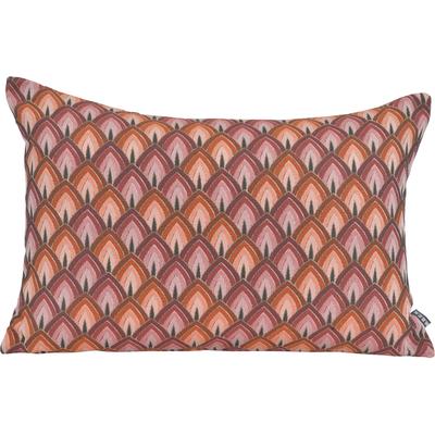 Dekokissen H.O.C.K. "Marta", terra, bodeauxr, burgund, gemustert, B:60cm H:10cm L:40cm, Obermaterial: 100% Polyester. Füllung: 100% Polyester, Dekokissen_Sitzkissen_Kissenhüllen, Sofakissen inkl. Füllung, 50x50cm, Dekokissen, Fächer-Muster Image