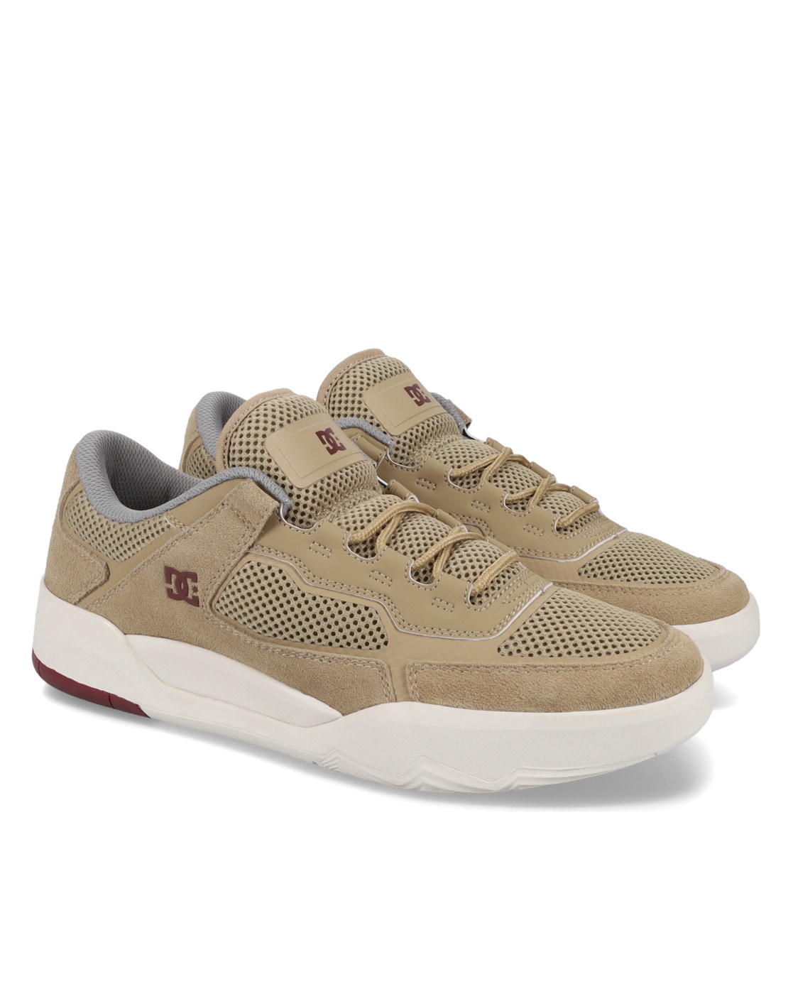 Sneaker DC SHOES "DC Metric Le", Gr. 8,5(41), weiß (tan, sanftes weiß), 34.70% Leder, 44.12% Synthetikmaterial, 21.18% Polyester, Schuhe
