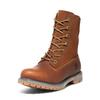 Winterboots TIMBERLAND "TIMBERLAND AUTHENTICMID WARM LINED WATERPROOF BOOT", Gr. 38, braun (schwarz braun), Leder, sportlich, Schuhe, Snowboots, Winterstiefel, Winterschuhe, wasserdicht und gefüttert
