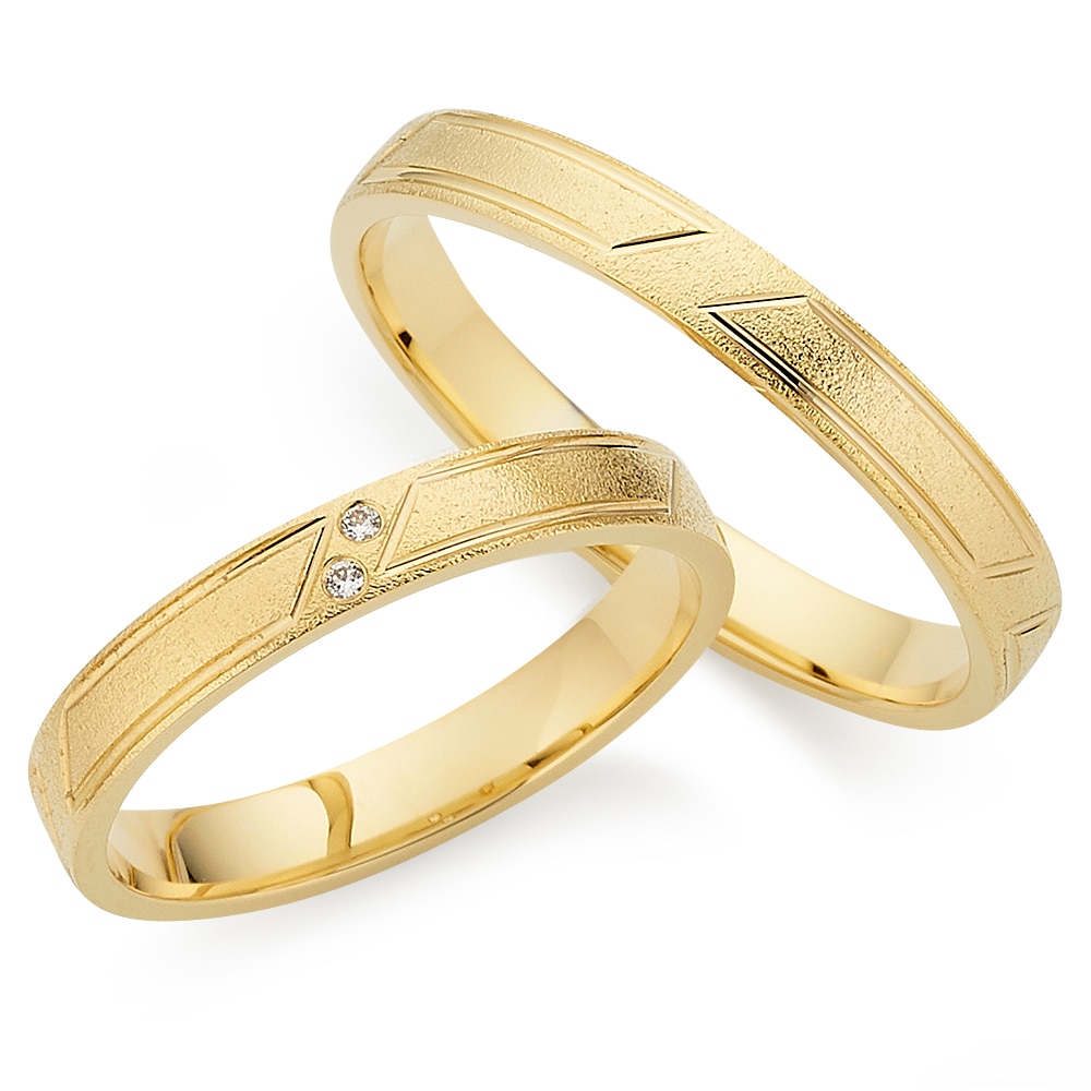 Trauring PHÖNIX "Schmuck, Partnerring, Ehering, Verlobungsring, Freundschaftsring" Gr. 63, gelbgoldfarben, Fingerringe, 63, ohne Brillant, Silber 925 (Sterlingsilber), 3mm, Made in Germany - wahlweise mit oder ohne Brillant Image