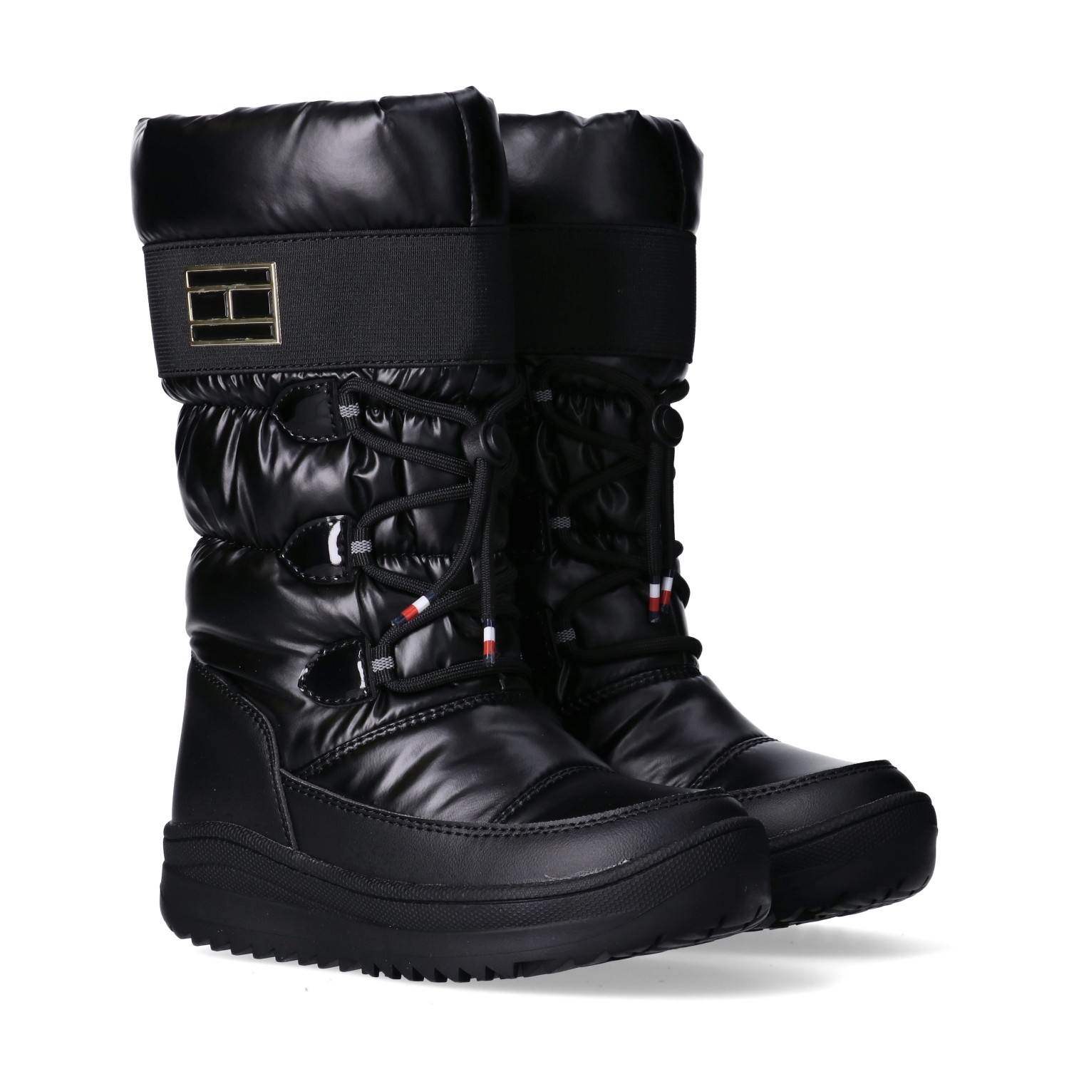 Winterboots TOMMY HILFIGER, Kinder, Gr. 30, schwarz, Synthetik, Textil, Schuhe, Snowboots, Boots mit Schnürung Image