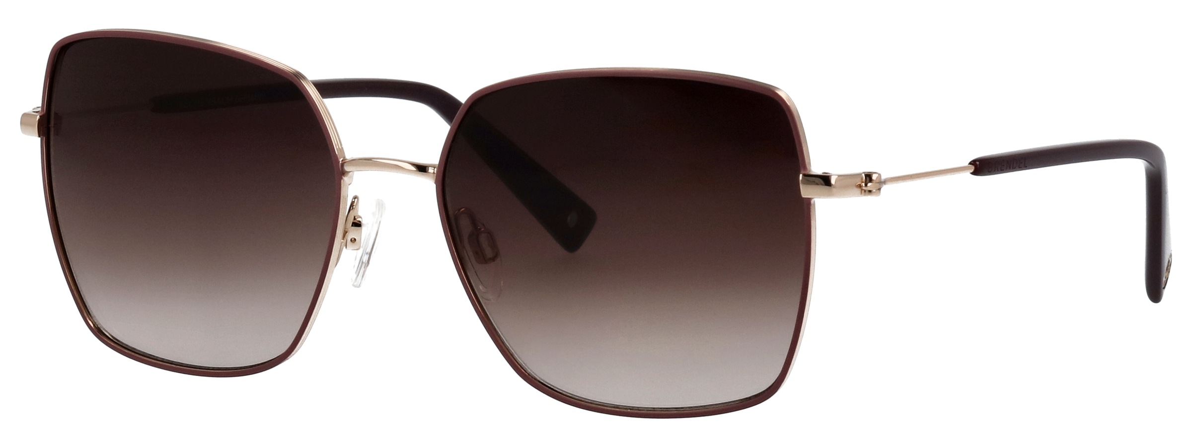 Sonnenbrille BRENDEL EYEWEAR "905059", Damen, lila (unkompliziertes aubergine, hellgold), Sonnenbrillen, Form Karree/Eckig, leichter Verlaufstönung, Polyamid UV 400 Image