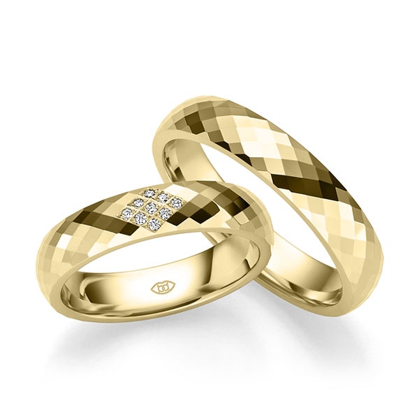 Trauring PHÖNIX "Schmuck, Geschenk, Partnerring, Ehering, Goldring" Gr. 56, gelbgoldfarben, Fingerringe, 56, ohne Zirkonia, Gelbgold 333, 4mm, Made in Germany - wahlweise mit oder ohne Zirkonia Image