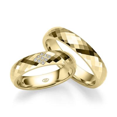 Trauring PHÖNIX "Schmuck, Geschenk, Partnerring, Ehering, Goldring" Gr. 68, gold (gelbgoldfarben), Fingerringe, 68, ohne Zirkonia, Gelbgold 333, 4mm, Made in Germany - wahlweise mit oder ohne Zirkonia Image