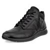 Sneaker ECCO "IRVING MID-CUT", Herren, Gr. 47, schwarz, Glattleder, Textil, unifarben, casual, Schuhe, Winterboots, High Top Sneaker, Stiefelette mit gepolstertem Schaftrand