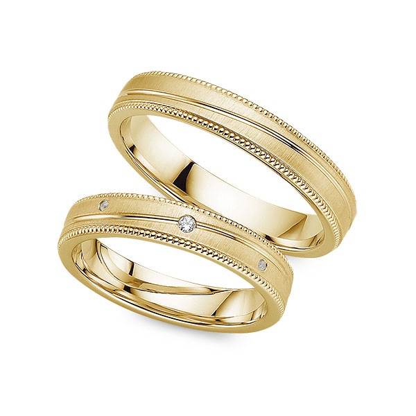 Trauring PHÖNIX "Schmuck, Geschenk, Partnerring, Ehering, Goldring" Gr. 54, gelbgoldfarben, Fingerringe, 54, ohne Zirkonia, Gelbgold 333, 4mm, Made in Germany - wahlweise mit oder ohne Zirkonia Image