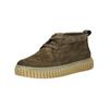 Schnürstiefelette CLARKS "Clarks Stiefelette Nubukleder", Herren, Gr. 41,5, grün (khaki), Nubukleder, casual, Schuhe