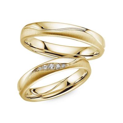 Trauring PHÖNIX "Schmuck, Geschenk, Partnerring, Ehering, Goldring" Gr. 70, gold (gelbgoldfarben), Fingerringe, 70, ohne Zirkonia, Gelbgold 333, 4mm, Made in Germany - wahlweise mit oder ohne Zirkonia Image