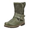 Stiefel ANDREA CONTI "Andrea Conti Stiefel Leder", Damen, Gr. 38, grün (oliv), Leder, casual, Schuhe
