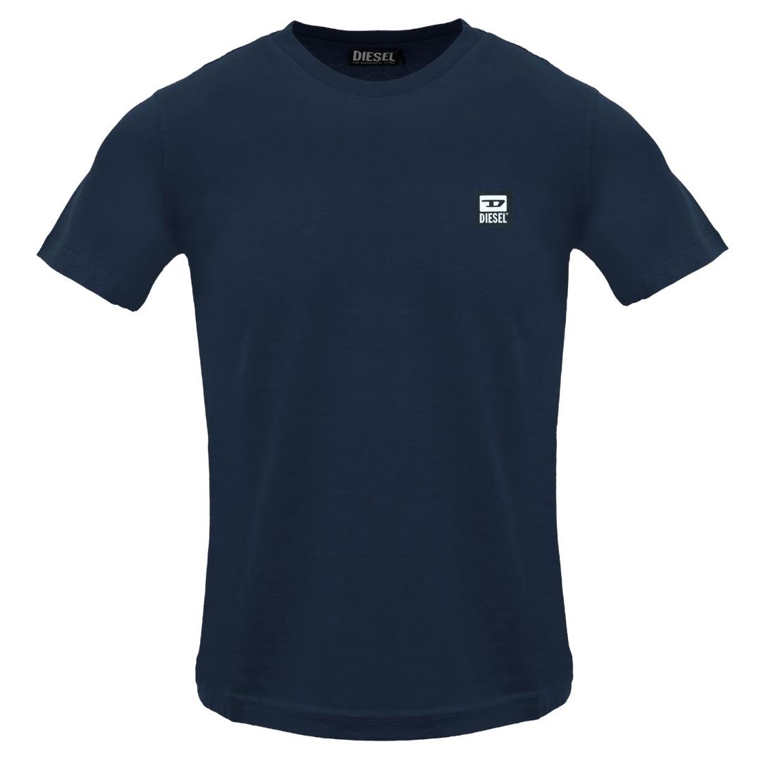 Diesel Herren Total Eclipse Patch Logo T-Shirt (Marineblau) Image
