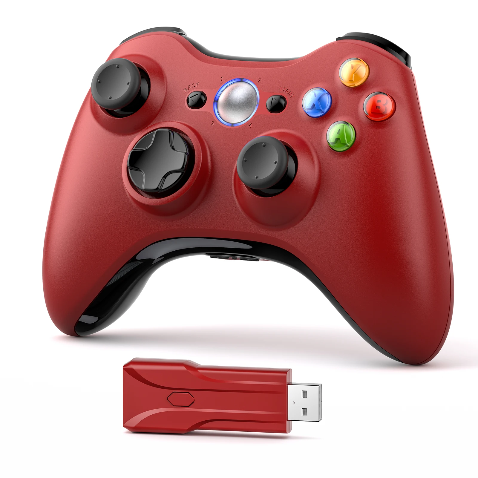 Manette de jeu sans fil 2.4g, contrôleur pour Xbox 360/Pc, Consoles de jeux vidéo, Joystick à bascule 3d, poignée de jeu, accessoires
