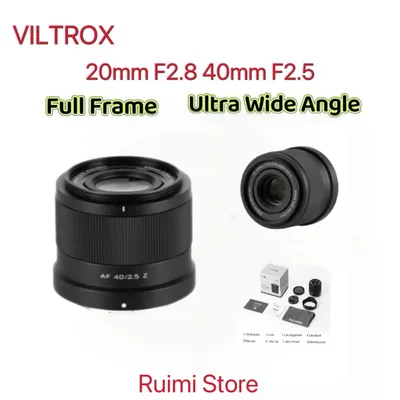 VILTROX 20mm F2.8 40mm F2.5 Camera Lens Full Frame Ultra Wide Angle Auto Focus VLOG Lens For Sony Nikon Camera