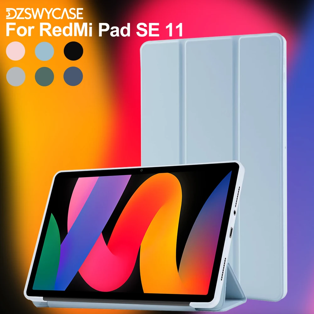 Hülle für Xiaomi Redmi Pad SE 11", Slim Cover Stand Shell 2023 Leder Schutzhülle Magnetische Hülle Auto Sleep / Wake Image