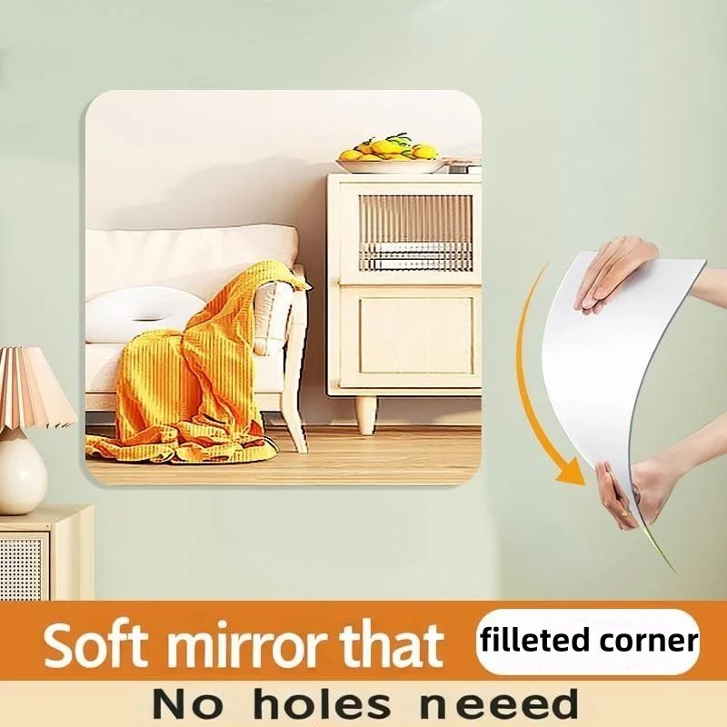 25 cm * 30 cm acrilico specchio morbido casa HD specchio per il trucco specchio a figura intera lente da parete fai da te soggiorno camera da letto specchio del bagno