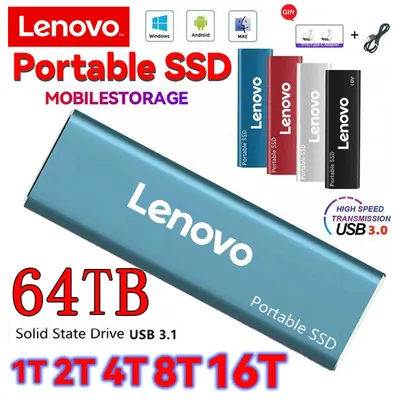 Lenovo Original Portable External Hard Drive 2TB 4TB Mobile Solid State Drive USB 3.1 External hard disks ssd for Laptop Mac