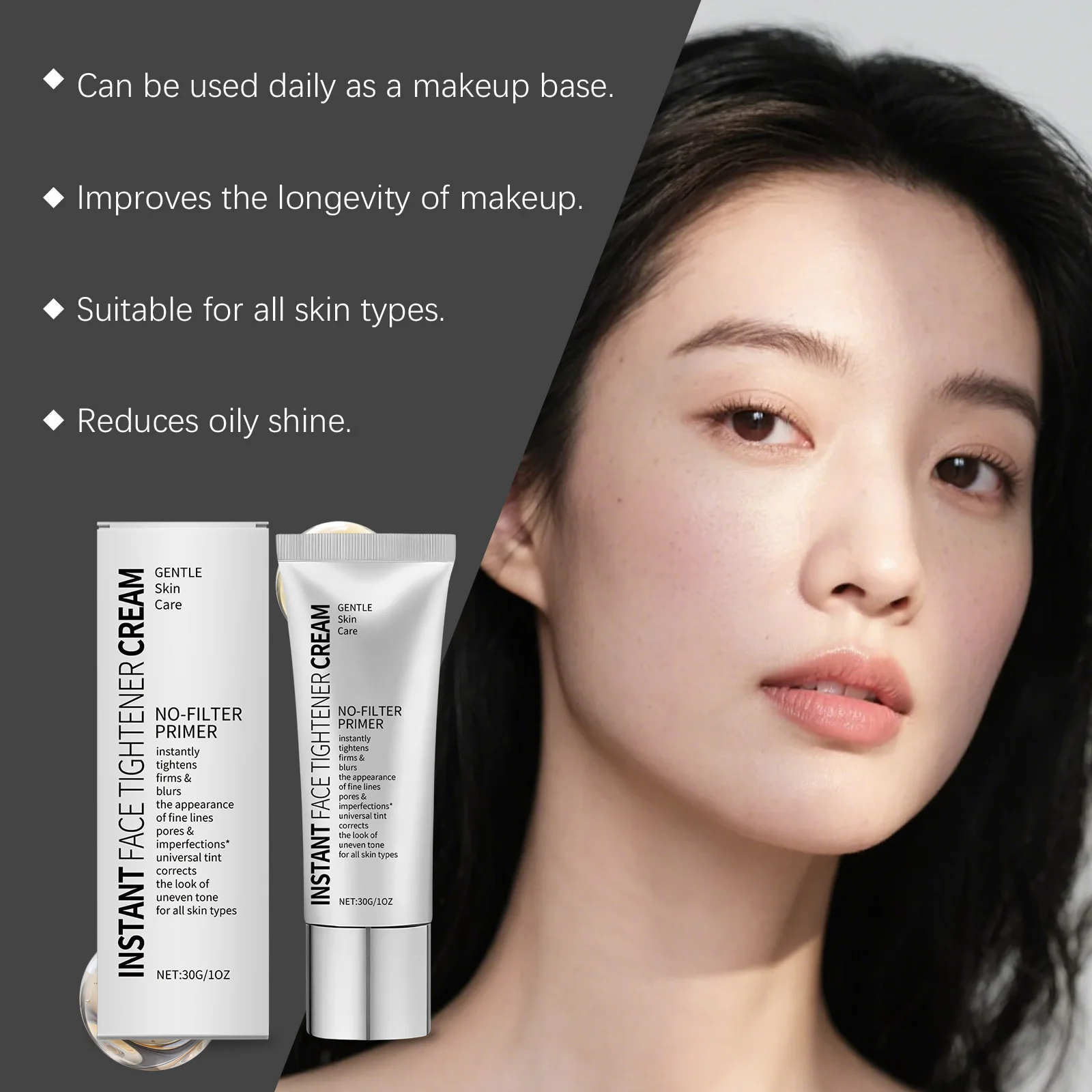 No-Filter Primer Oil Control Hydrate Moisturizing Firming Smoothing Reduziert Rötungen Verbessert die Hochfalle Nourish Primer Makeup Cream Image